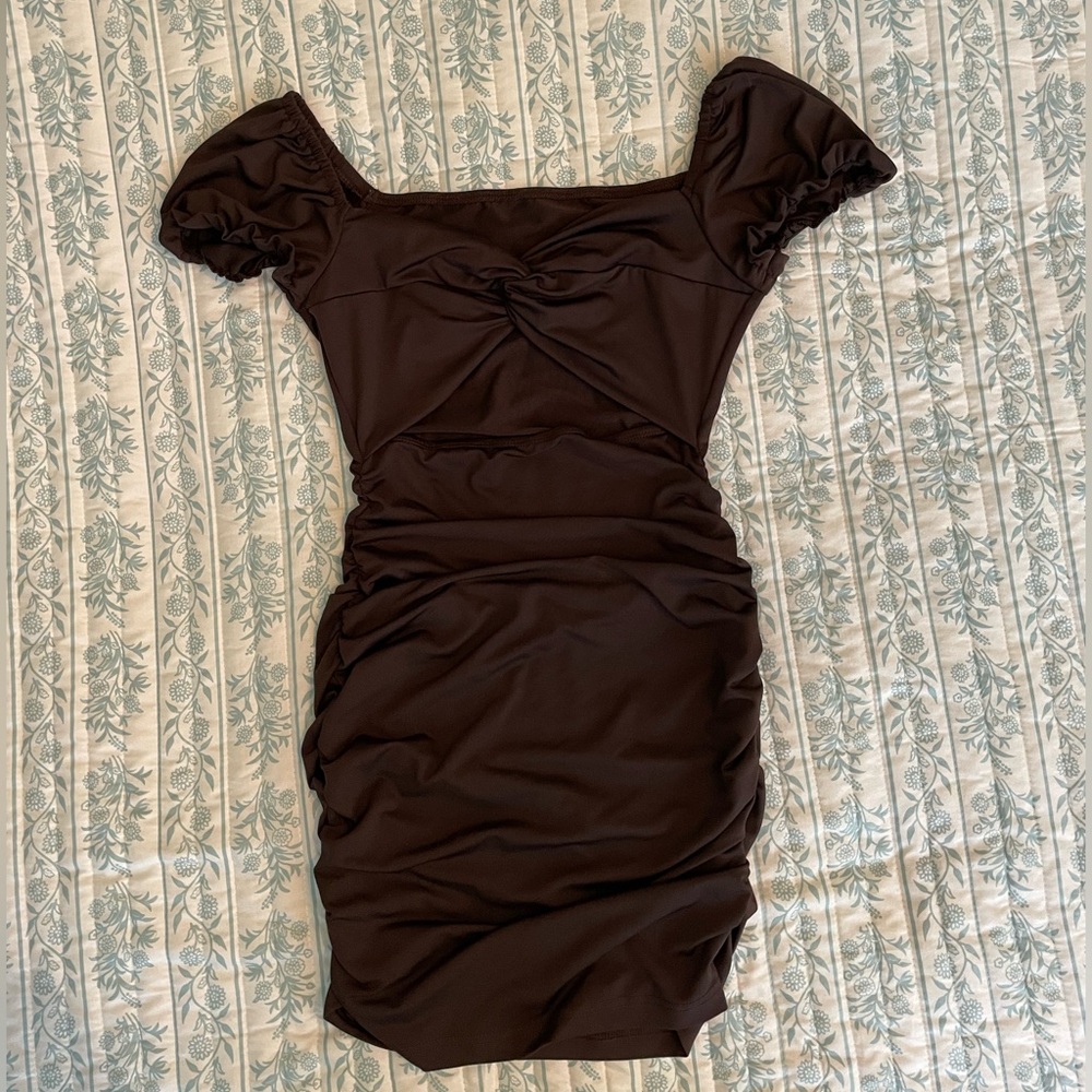 Cute Brown mini Dress